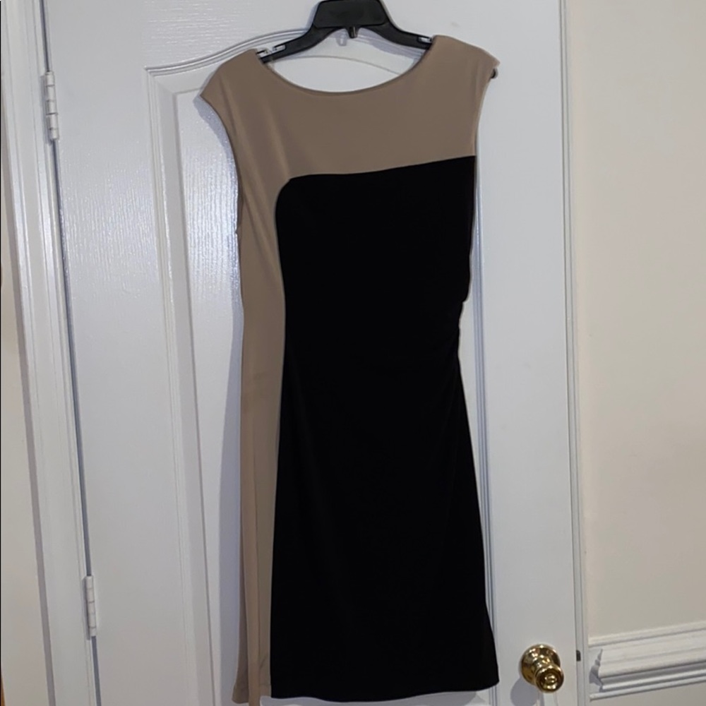 Business casual two- tone dress